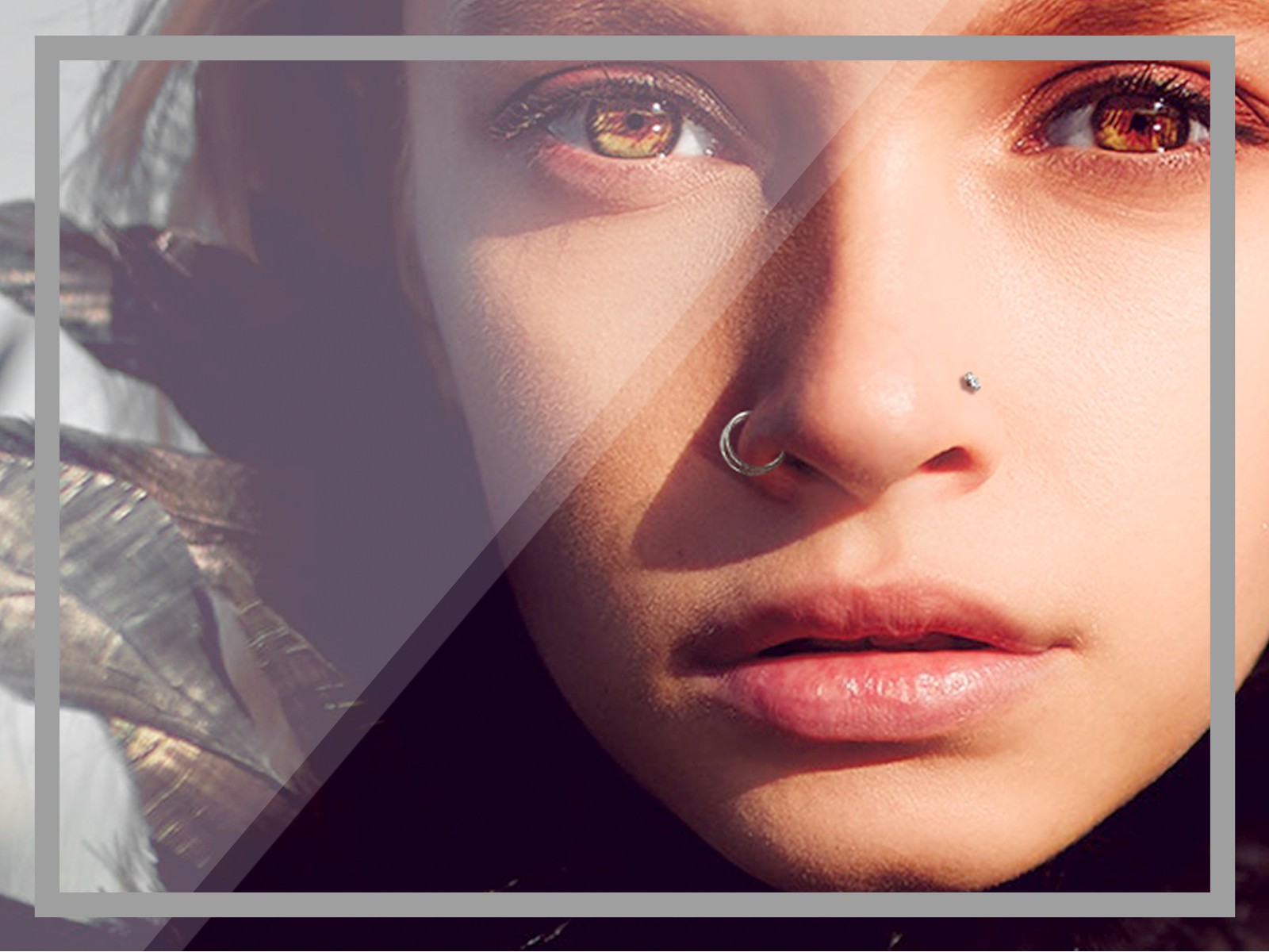 ピアス　No.5527 Amazon.com: OUFER 20G Titanium Nose Rings Hoops, 8PCS G23 Solid